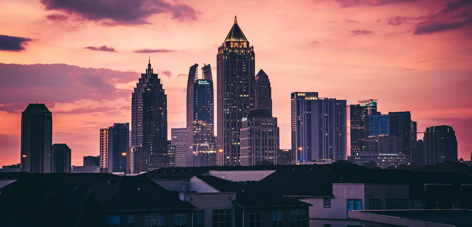 City of Atlanta at Sunset