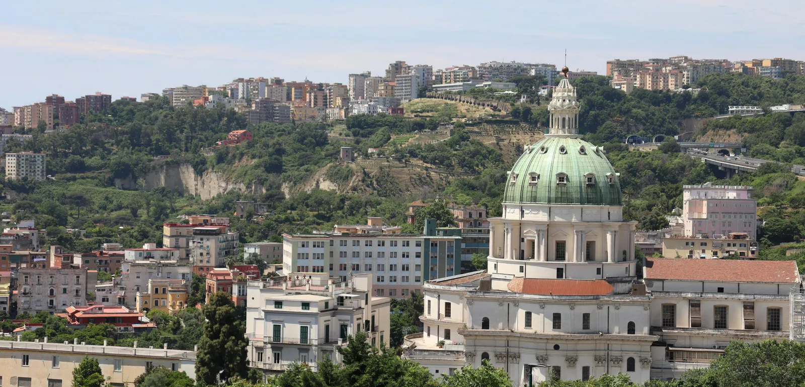 Panorama of Naples with the View on the Capodimonte Church